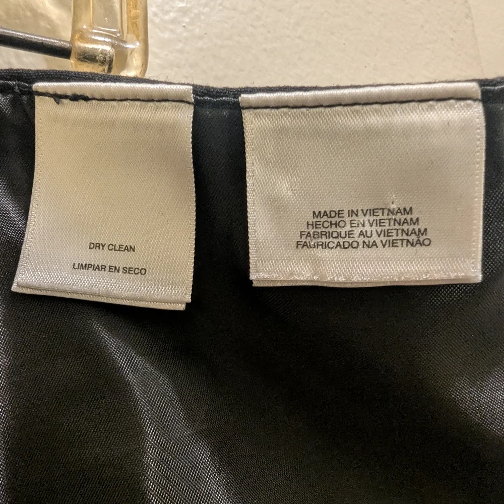 Anne Klein Work Professional Black Knee Length Skirt with Back Slit - 12 - Picture 11 of 13